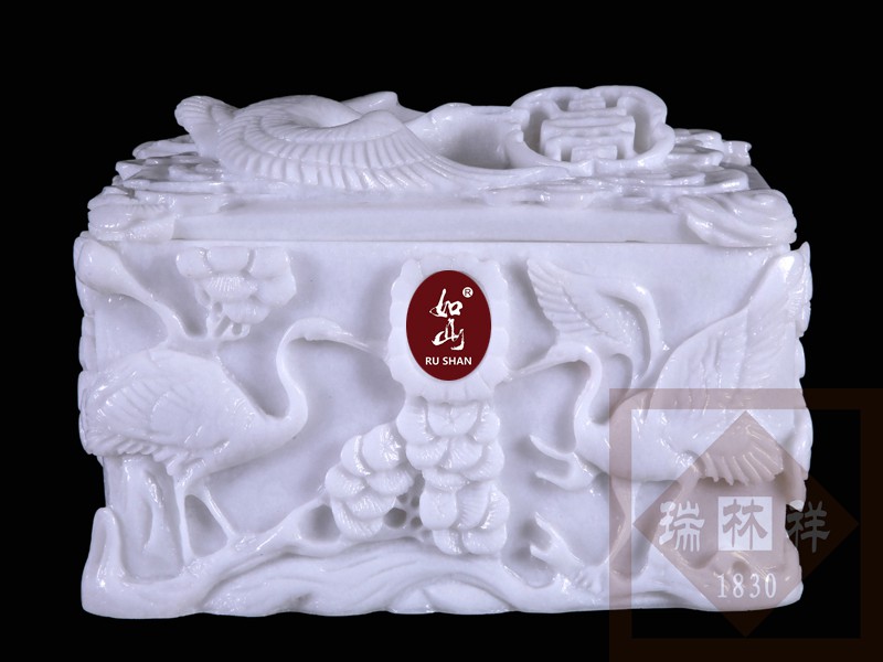 松鹤延年【汉白玉】