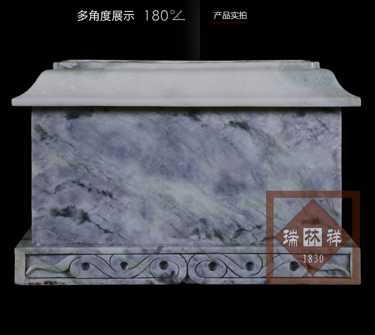 瑞林祥寿衣蓝田玉松鹤梅-05